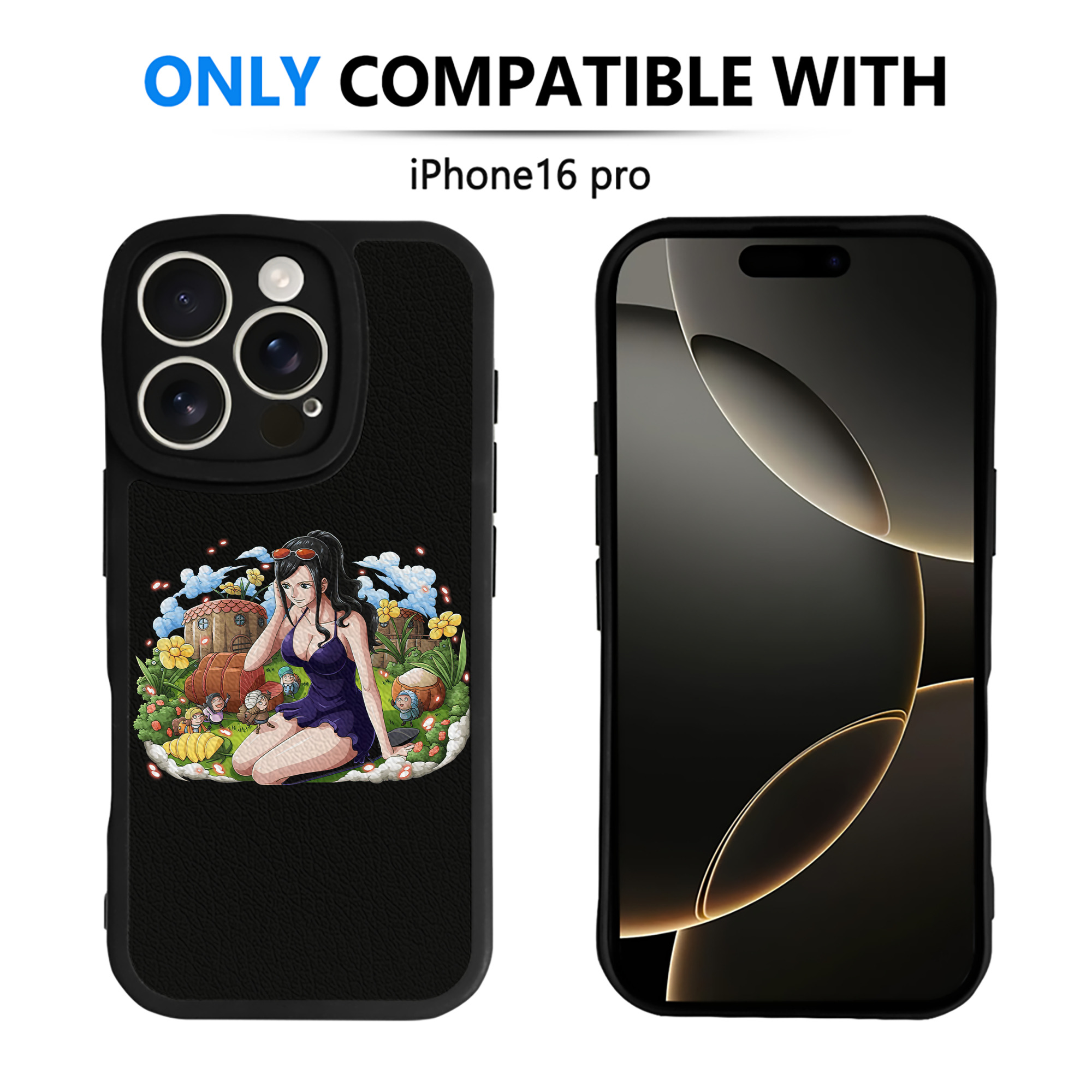 （画像用） ワンピース ニコ・ロビン ONE PIECE Nico Robin 【iPhone 16シリーズ対応】シリコンスマホケース（レザー調） 材質：シリコン